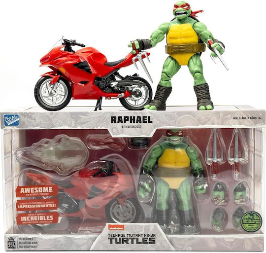 The Loyal Subjects Teenage Mutant Ninja Turtles: Raphael with Motorcycle (IDW Comics) Φιγούρα Δράσης ύψους 13εκ. σε Κλίμακα 1:15