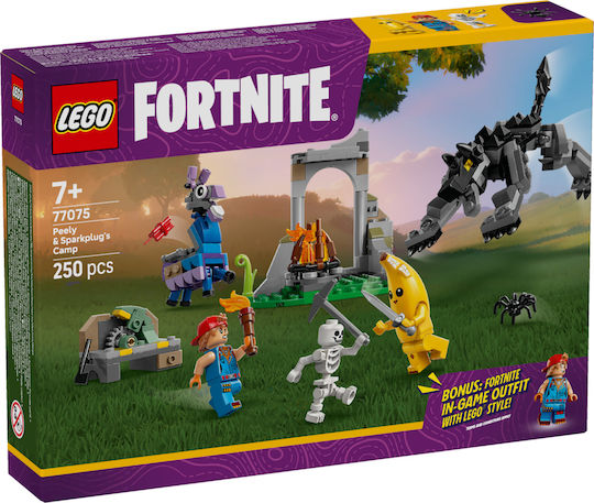 LEGO Fortnite Peely & Sparkplug Tabăra Pentru 7+ Ani 250 Bucăți
