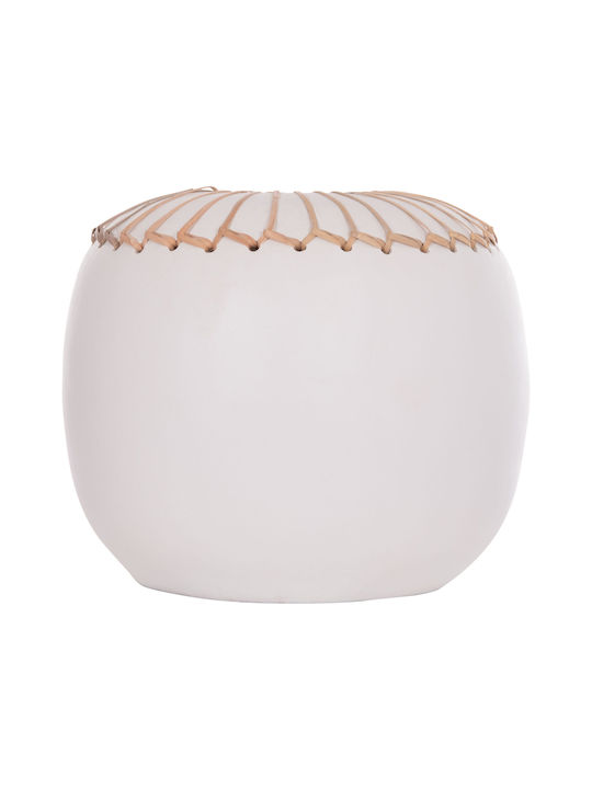 HomeMarkt Decorative Vase Lennox White 22x22x20cm