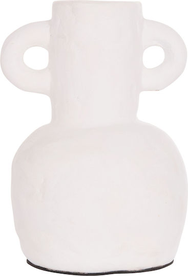 HomeMarkt Decorative Vase Clayvon White 14x14x20cm