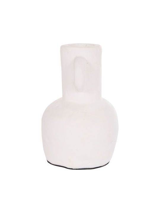 HomeMarkt Decorative Vase Clayvon White 14x14x20cm
