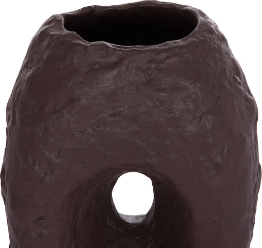 HomeMarkt Διακοσμητικό Βάζο Πήλινο Namentis Καφέ Φ16xΥ36cm
