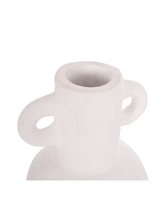 HomeMarkt Decorative Vase Clayvon White 14x14x20cm