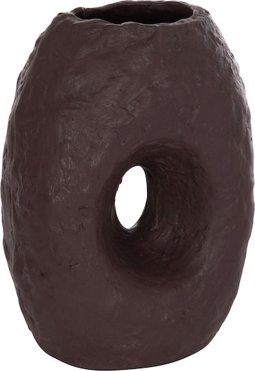 HomeMarkt Διακοσμητικό Βάζο Πήλινο Namentis Καφέ Φ16xΥ36cm