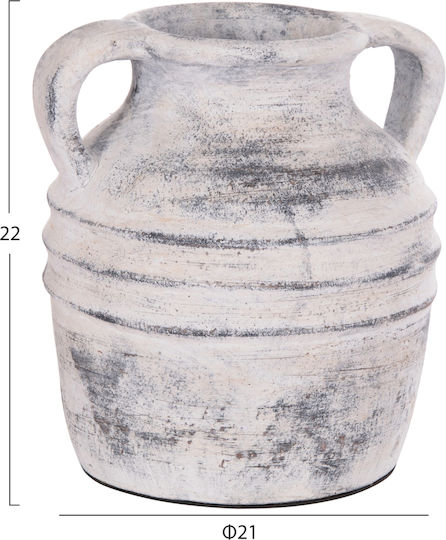 HomeMarkt Βάζο Πήλινο Vermo Γκρι Φ21xΥ22cm HomeMarkt Βάζο Πήλινο Vermo Γκρι Φ21xΥ22cm