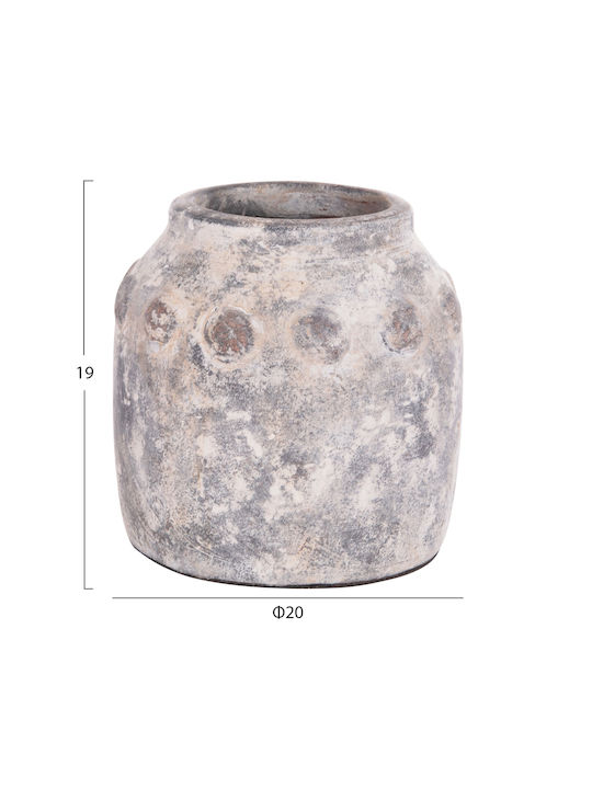 HomeMarkt Decorative Vase Vermo Gray 20x19x20cm