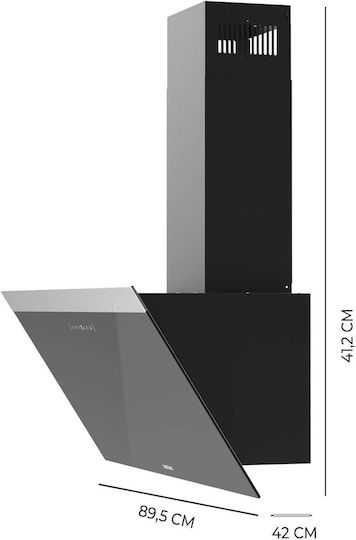 Bolero Flux DT 90650 Chimney Vent Hood 90cm Black
