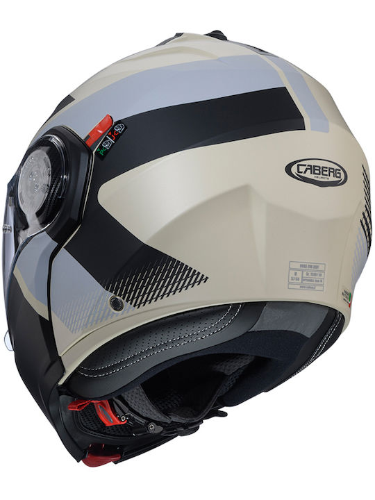 Caberg Duke Evo Indy Sand/Grey/Black Κράνος Μηχανής Flip-Up ECE 22.06 1600gr με Sunvisor