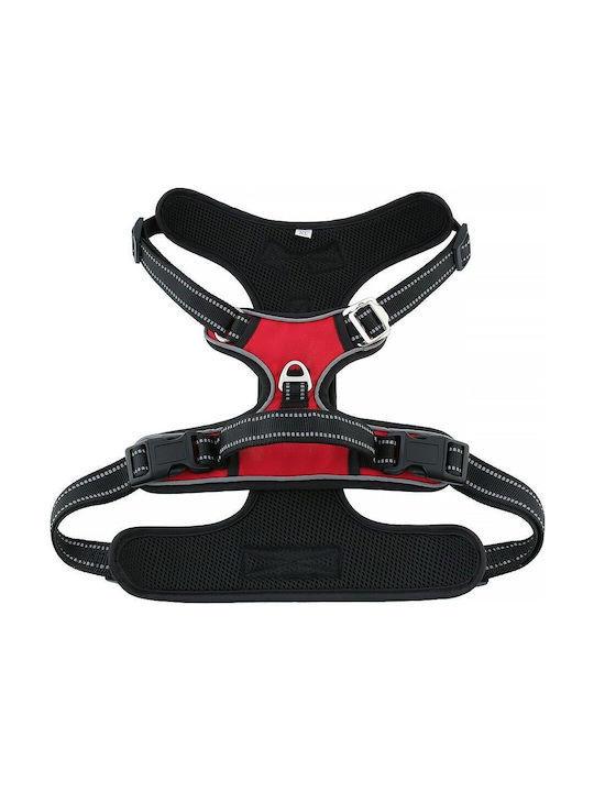 Dog Harness Oxford A Size S Red Black Oem