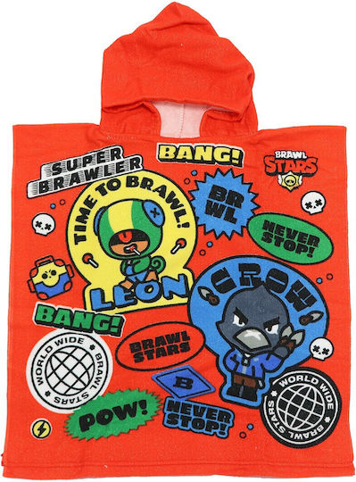 Brawl Stars Kid's Beach Poncho 55x100cm S0426mc Red