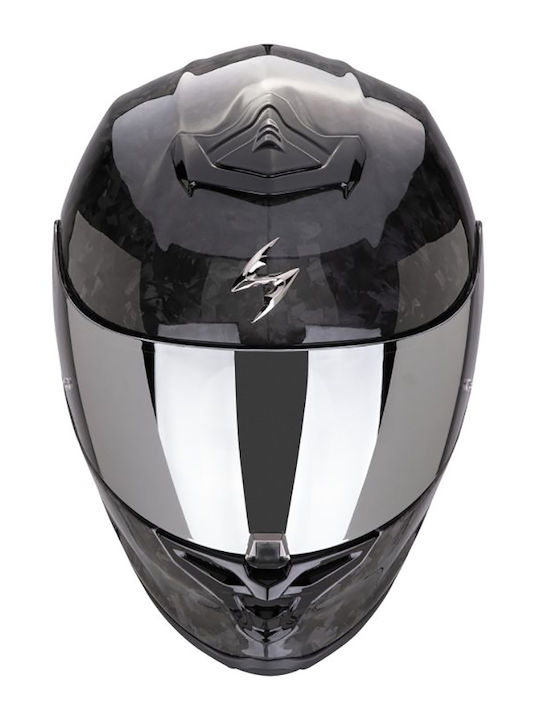 Scorpion R1 EVO II Onyx Carbon Air Solid Black Motorradhelme Volles Gesicht ECE 22.06 mit Pinlock