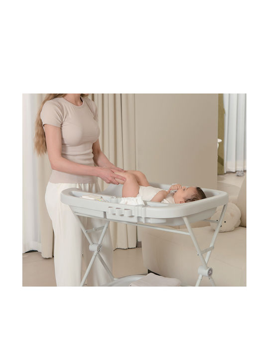 Baby Changing Table Furniture Gray 77x68.5x126cm