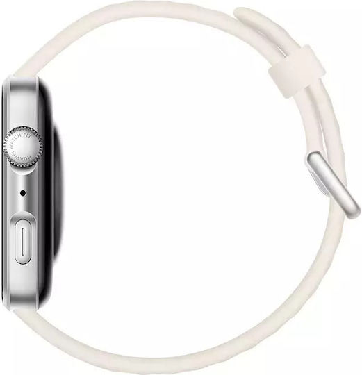 Huawei Watch Fit 4 43mm Waterproof with Heart Rate Monitor (White + Huawei Freebuds SE 2 Ceramic White)