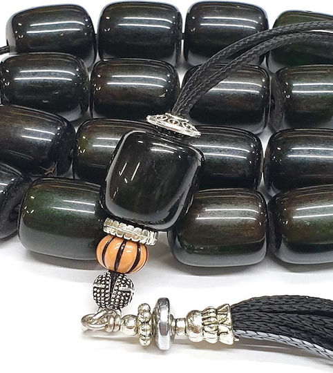 Roloi Komboloi Resin Worry Beads Black 33cm