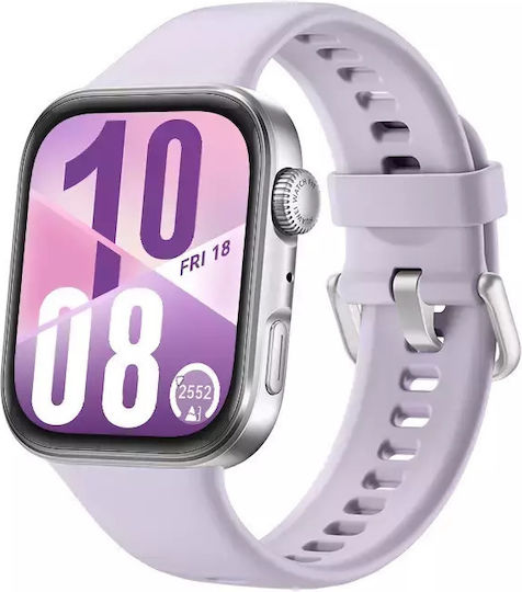 Huawei Watch Fit 4 43мм Водоустойчив с Пулсомер (Purple + Huawei Freebuds SE 2 Ceramic White)