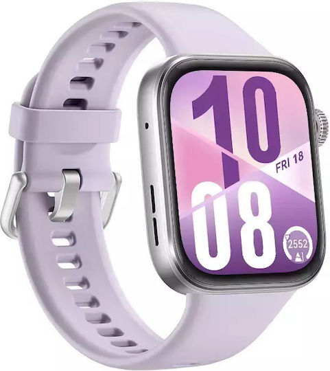 Huawei Watch Fit 4 43мм Водоустойчив с Пулсомер (Purple + Huawei Freebuds SE 2 Ceramic White)