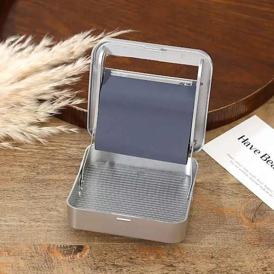 Silver Classic Waterproof Rolling Paper Case Pattern Design