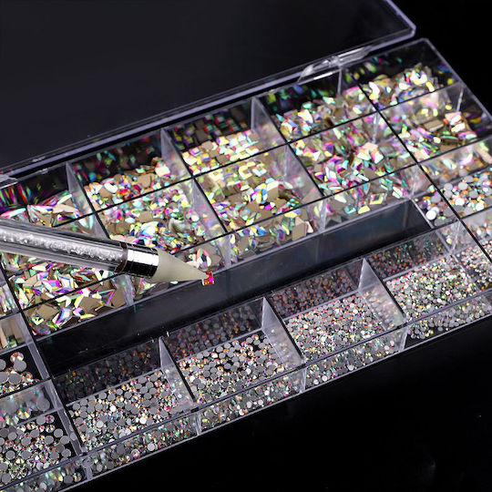 Σετ Κοσμημάτων Νύχια Nail Art Mix Στρας Στυλό