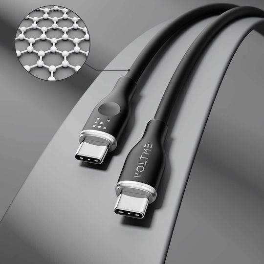 Voltme USB 2.0 Cable USB-C male - USB-C 60W PD Πράσινο 1m C2022