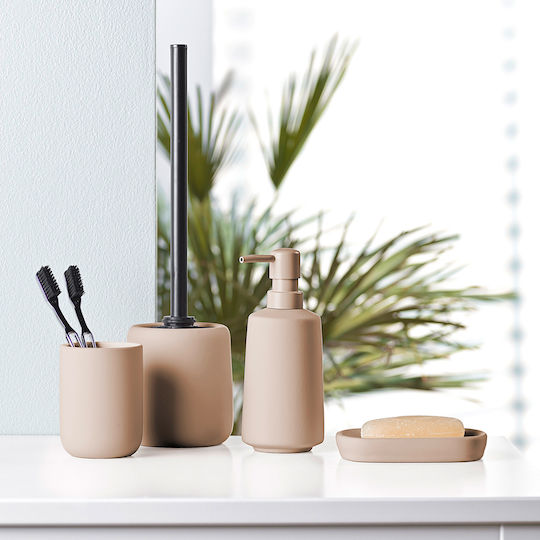 Toothbrush Support Base Ceramic Brown