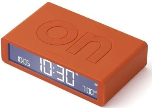 Lexon Flip Tisch-Digitaluhr mit Wecker Orange