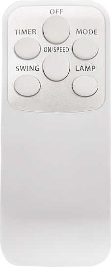 United Usf-689 Ανεμιστήρας Ορθοστάτης 60W Διαμέτρου 40cm με Τηλεχειριστήριο Λευκός