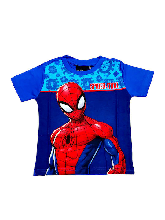 Disney Παιδική Πιτζάμα Καλοκαιρινή Μπλε Spiderman