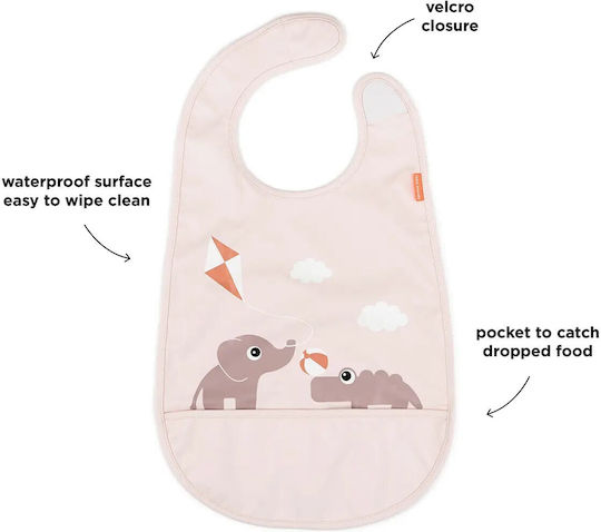 Done by Deer Waterproof Bib Fabric with Hoop & Loop Fastener & Pocket Powder