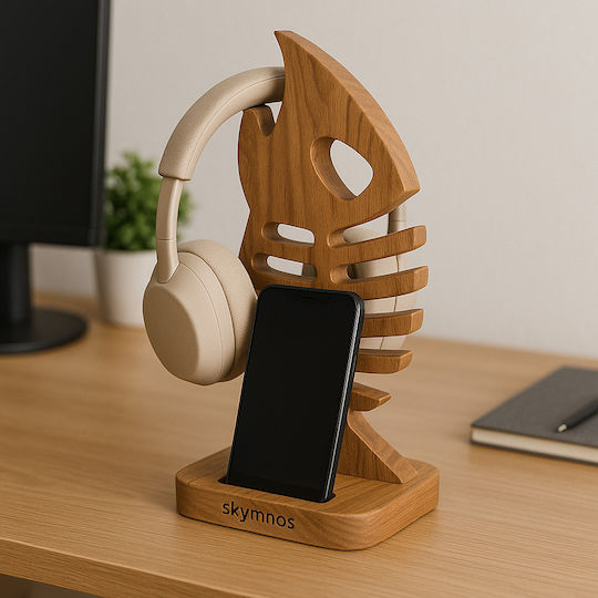 Skymnos Desktop-Kopfhörerständer Walnussholz