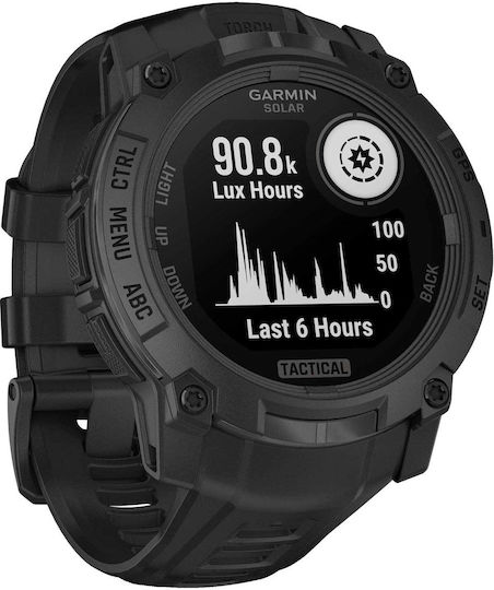 Garmin Instinct 3 Solar Aluminium 50mm Waterproof Smartwatch with Heart Rate Monitor (Tactical Edition)
