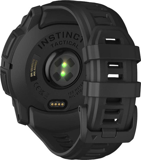 Garmin Instinct 3 Solar Aluminium 50mm Waterproof Smartwatch with Heart Rate Monitor (Tactical Edition)