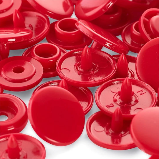 Plastic Snaps Color Snaps Red Ø12.4mm 30pcs 393138 Prym Love Without Dies