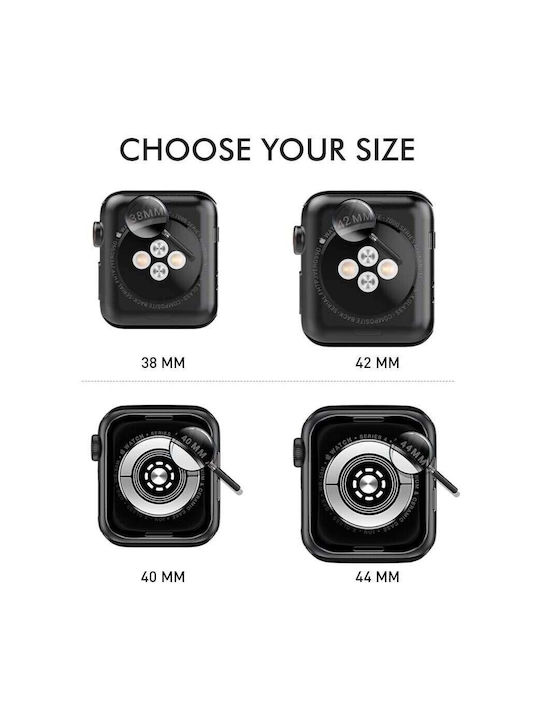 Carcasă de Silicon în culoarea Transparent pentru Apple Watch Seria 4, Apple Watch Seria 5
