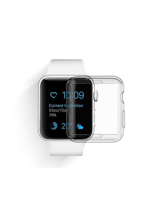 Carcasă de Silicon în culoarea Transparent pentru Apple Watch Seria 4, Apple Watch Seria 5