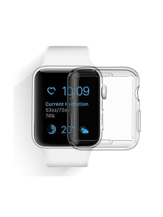 Carcasă de Silicon în culoarea Transparent pentru Apple Watch Seria 4, Apple Watch Seria 5