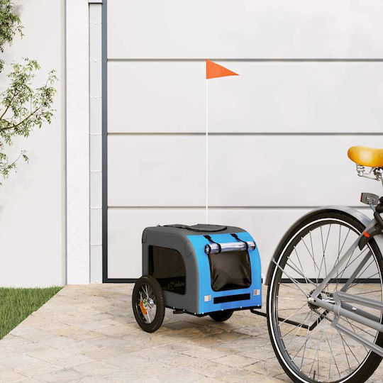 vidaXL Dog Carrying Blue Bicycle Trailer for 30kg Pets