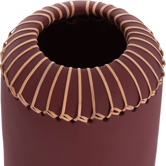 HomeMarkt Decorative Vase Lennox Red 18x18x33cm
