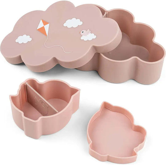 Done by Deer Feeding Set made of Plastic with Non-Slip Base Pink 4pcs for 6+ months