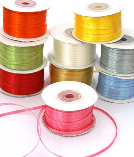 Double-Sided Satin Ribbon Apricot 3mm