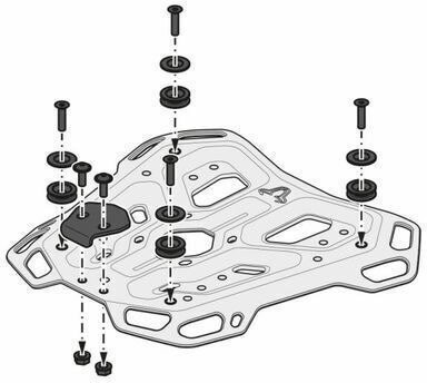 Sw-motech Заден Багажник Adventure Rack Horizontal Gpt.17.632.19000/b Черен