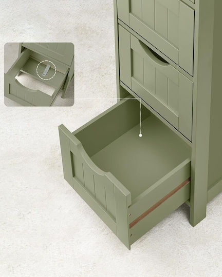 Vasagle Cabinet de baie L30xA30xÎ82cm Verde