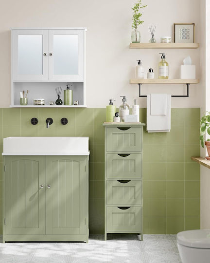 Vasagle Cabinet de baie L30xA30xÎ82cm Verde