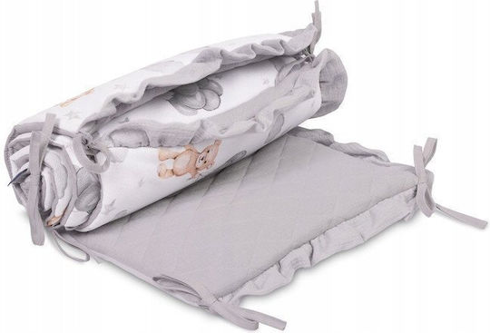 Sensillo Crib Bumpers Classic for the Crib Rails Gray