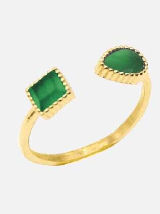 AEC Paris Damen Stahl Vergoldetes Ring AEC Paris Damen Stahl Vergoldetes Ring