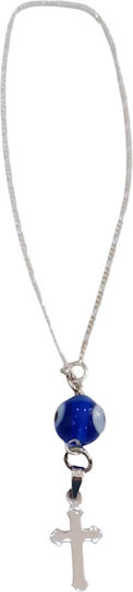 Kalliopisilver Car Charm Amulet Silver 925 Cross Silver Eye Gt-4054
