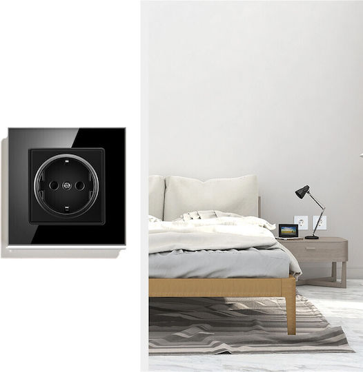 Power Socket Black 1pcs