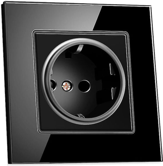 Power Socket Black 1pcs