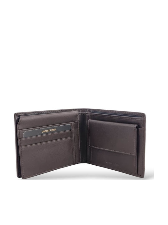 Leather Men's Wallet Classic with RFID Brown