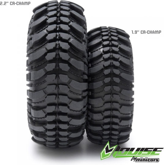 Louise Tire and Wheel Cr-champ 1.9 Inches Black Chrome 2 Pieces Louise Rc World RC Vehicles Spare Parts