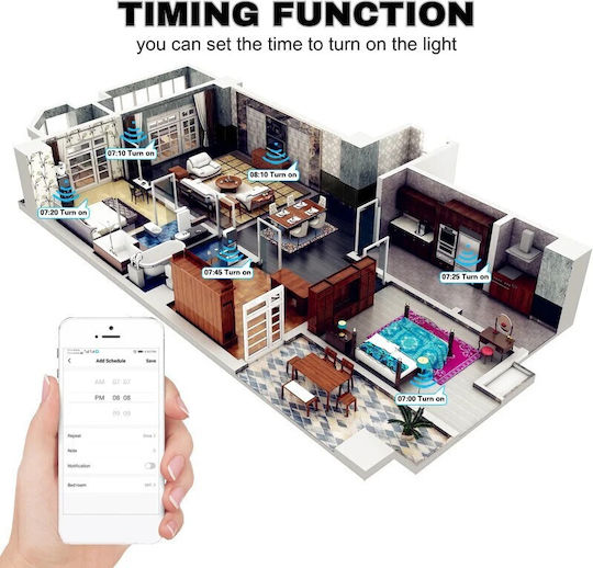 Comutator de Perete Wi-Fi Argintiu